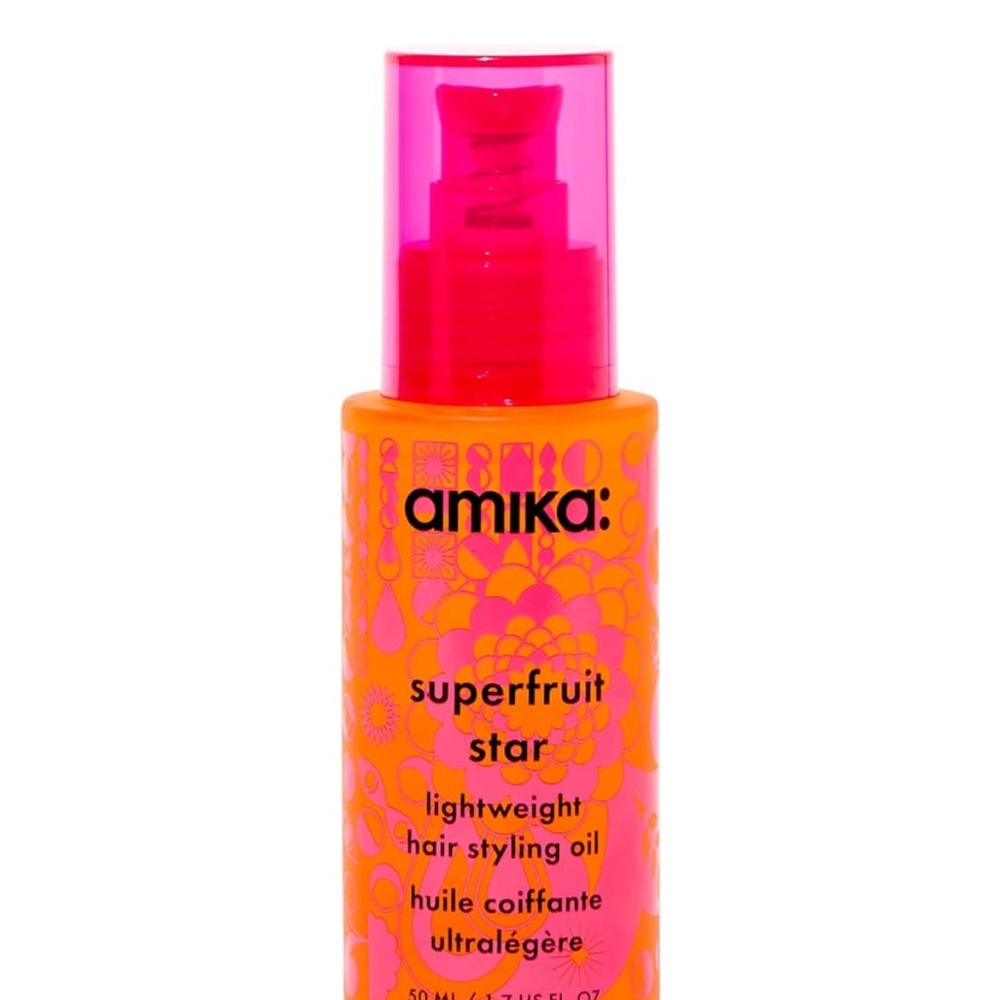 Amika Superfruit Star Hair Oil in Vibrant Pink and Orange